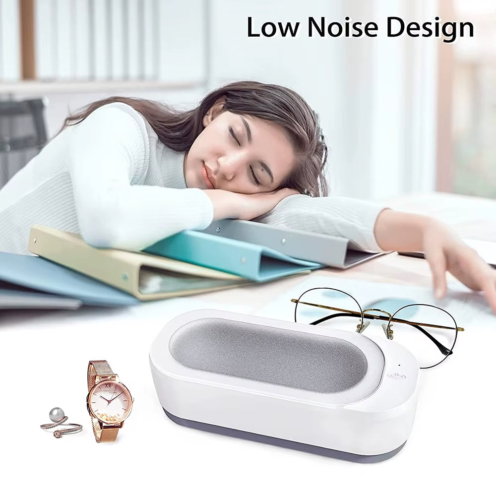 Mini Ultrasonic Jewelry Cleaner, Portable Professional Ultrasonic Bubble Cleaner for Cleaning Jewelry Eyeglasses Watches Shaver