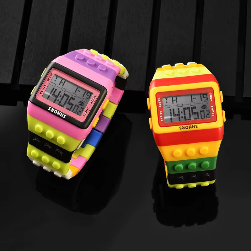 SHHORS Watches Led Digital Watches Electronic Wristwatch Fashion Plastic Watches Women Watches Rainbow Watch Reloj Mujer